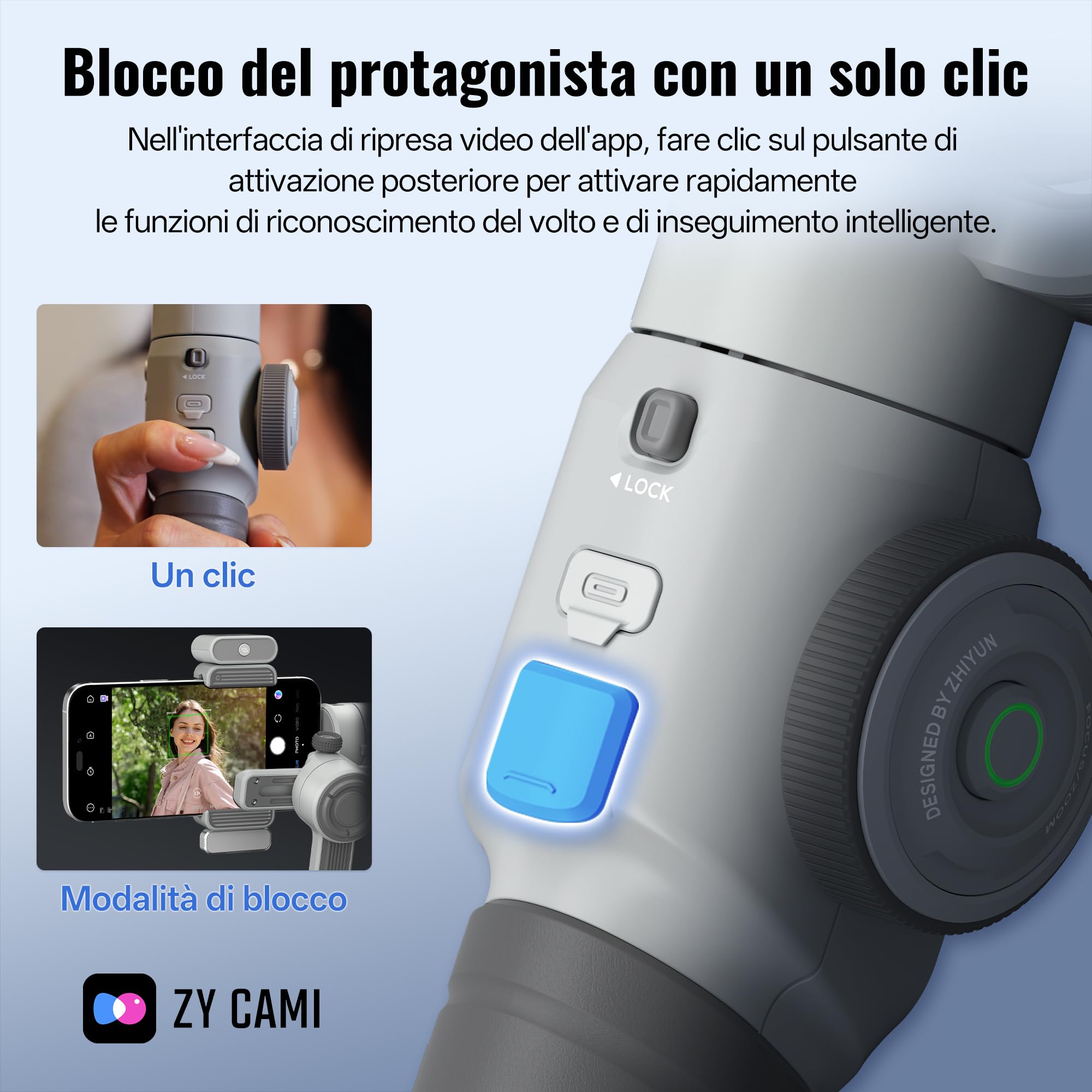 ZHIYUN CINEPEER SMOOTH 5E Combo Stabilizzatore per Smartphone, Intelligent AI Tracking, Luce di Riempimento Integrata & Magnetica, 3 Assi Gimbal, Modifica Intelligente, Carico 300g