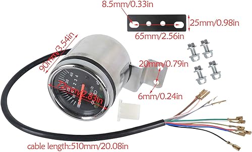 Miniatura 2 de KM/H odómetro velocímetro medidor para motocicleta Dirt Pit bike ATV