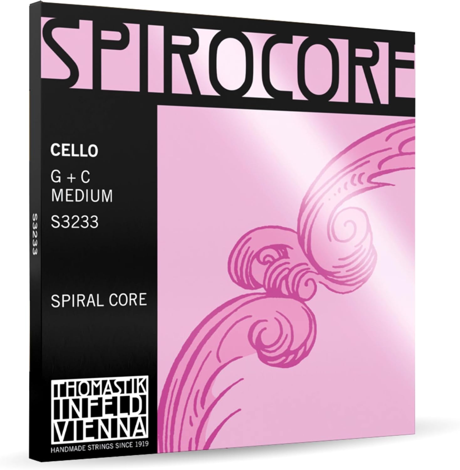 Thomastik-Infeld Spirocore Cello G&C Twin Set - Medium Tension - S3233 - Spiral Steel Core, Tungsten Wound - Powerful & Focused Tone, Deeply Resonant, Reference Standard