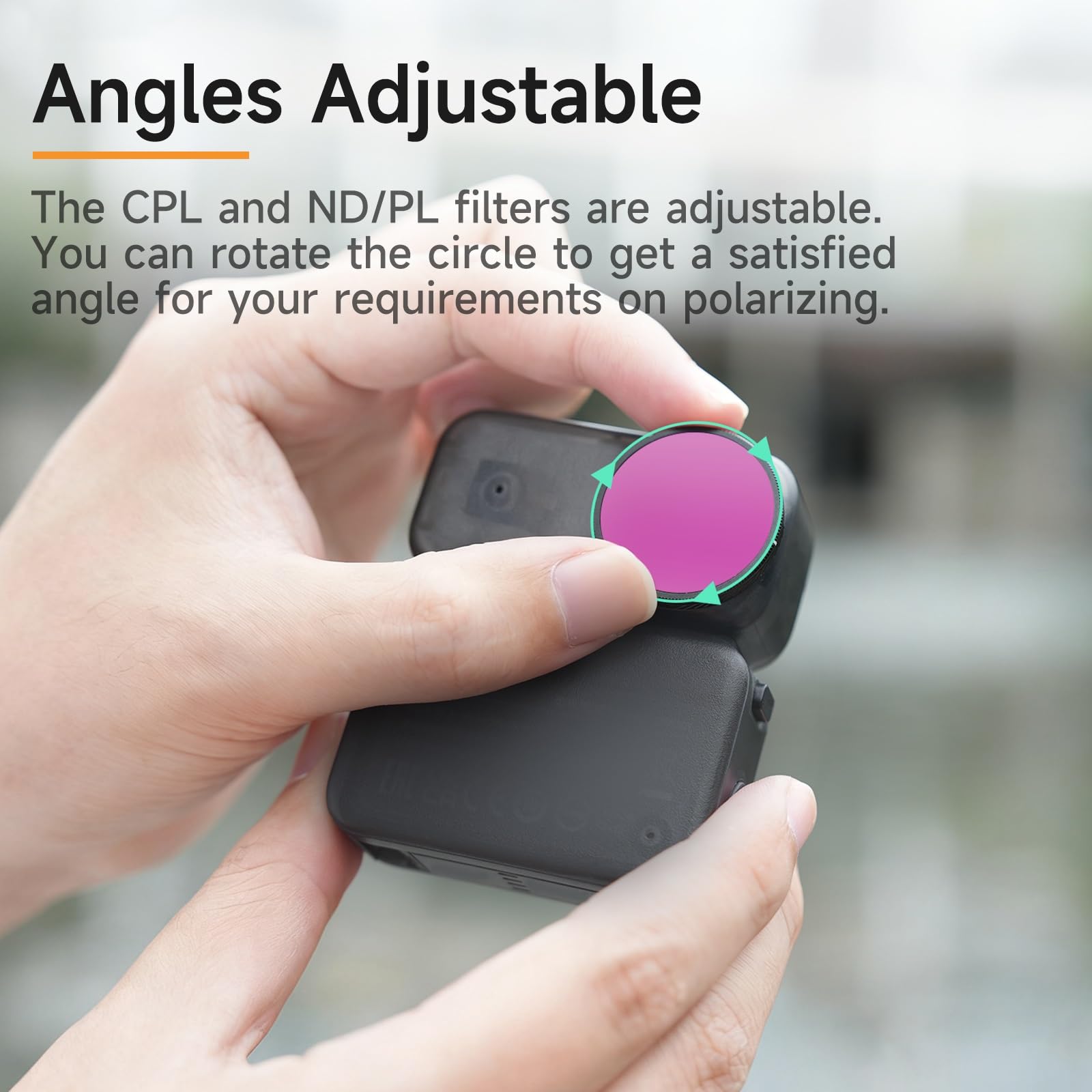 Ensemble De Filtres JJC ND8,ND16,ND32,ND64,ND256,CPL Pour DJI Osmo