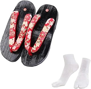 Anime Cosplay Women Japanese Wooden Clog Versatile Geta Sandals Traditional Kimono Slippers Flip Flops
