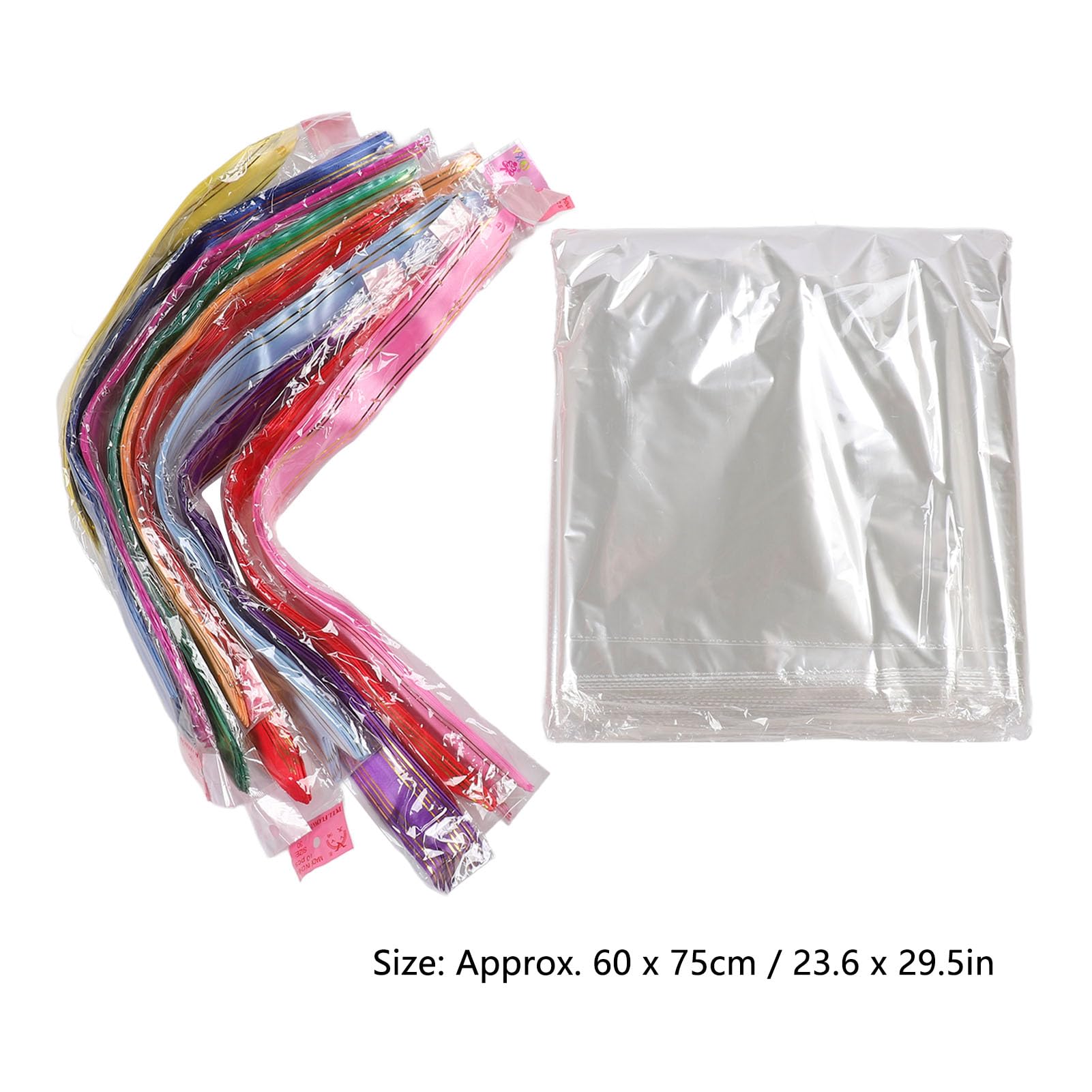 100 bolsas de plástico transparente para regalos, bolsas de transparentes grandes multiusos, bolsas de cesta transparentes, bolsas de dulces, bolsas de galletas transparentes para