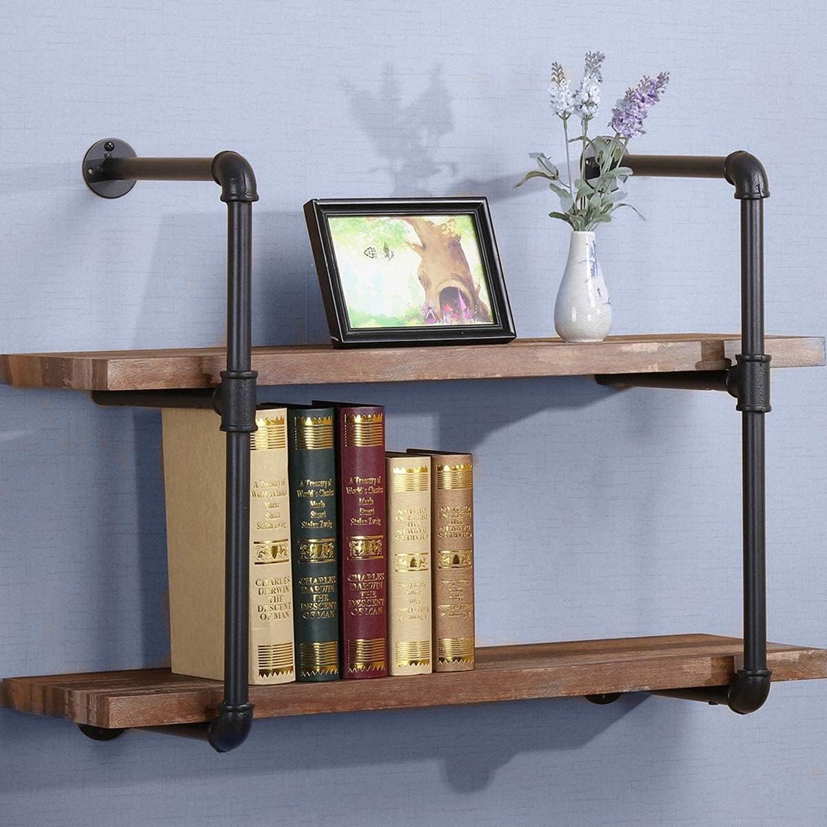 TIRDITY 3/4" Pipe Fittings - 24 Pack 3/4 Inch Black Floor Flange Elbow Tee Combo | Malleable Cast Iron Vintage Furniture Grade Threaded Pipes for DIY Industrial Shelves, Pipe Shelving, Steampunk Decor - - 