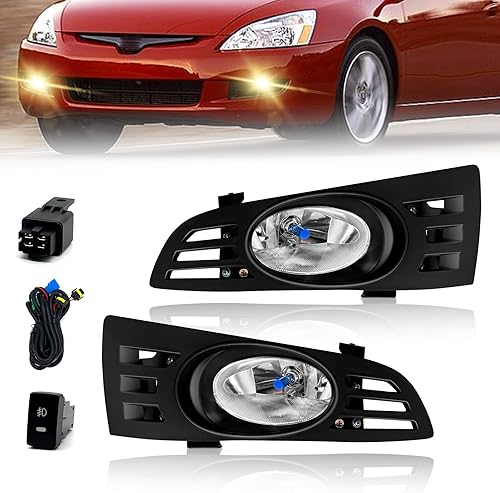 Miniatura 30 de Faros antiniebla compatibles con Nissan Altima 4DR Sedan 2007-2009 con arnés de cableado e interruptor 1999 2000 Civic,LED.,GMC LED amarillo