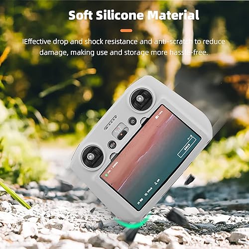 Miniatura 2 de Funda de silicona compatible con DJI Mini 3 Pro RC Accesorios de control remoto a prueba de caídas antideslizante RC cubierta protectora (rojo)