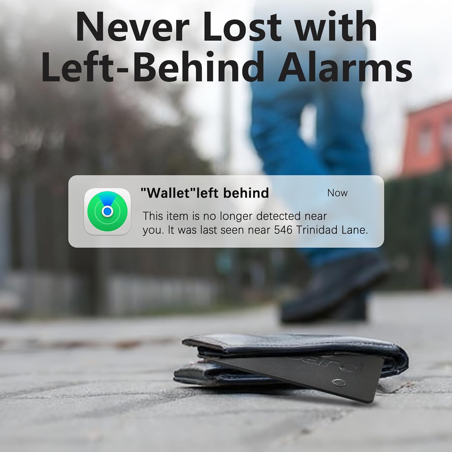 Wallet Tracker (Both iOS and Android) IP68 Bluetooth Smart Finder Card GPS Tracker for Bags Passport Works with Apple Find My (Apple MFi Certified) & Google Find My Device - 5 Year Battery Life (2Pcs)