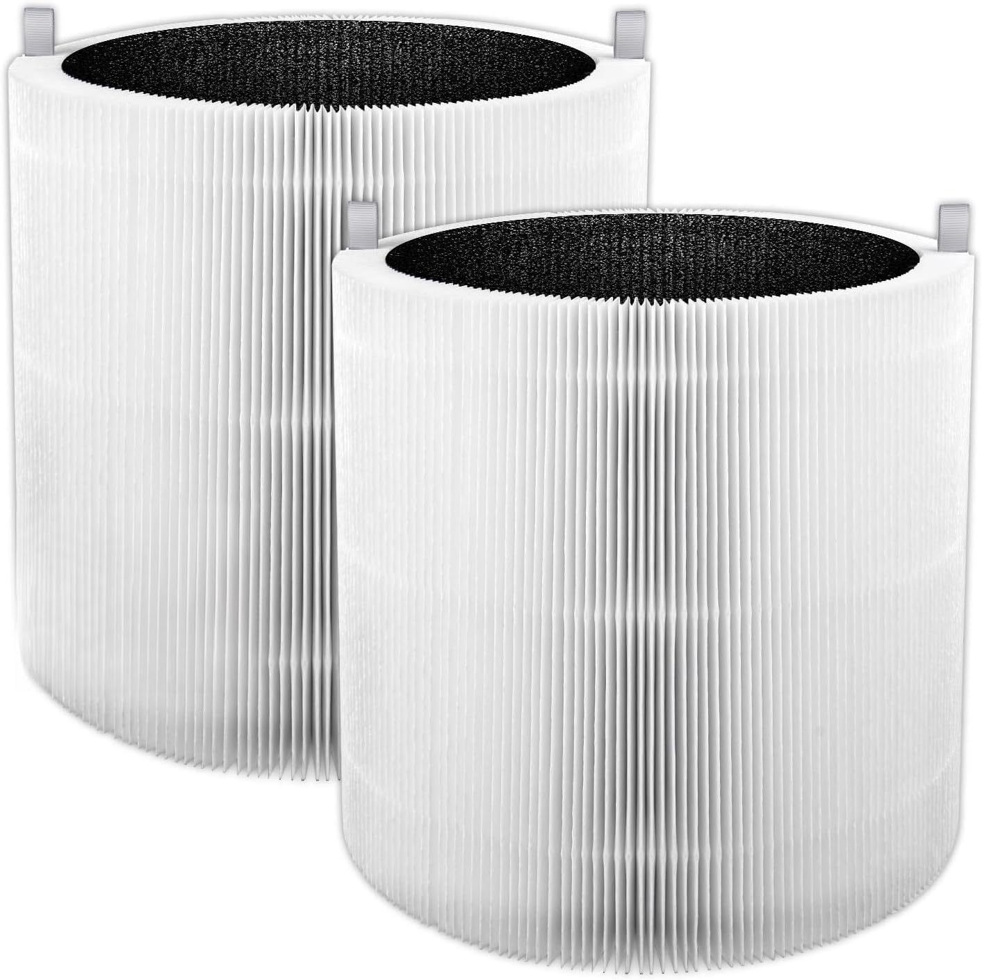 2 Pack 311i Max Replacement Filters Compatible with Blue Pure 311i Max Air Purifier, H13 True HEPA Filter, 2-in-1 Activated Carbon Filters