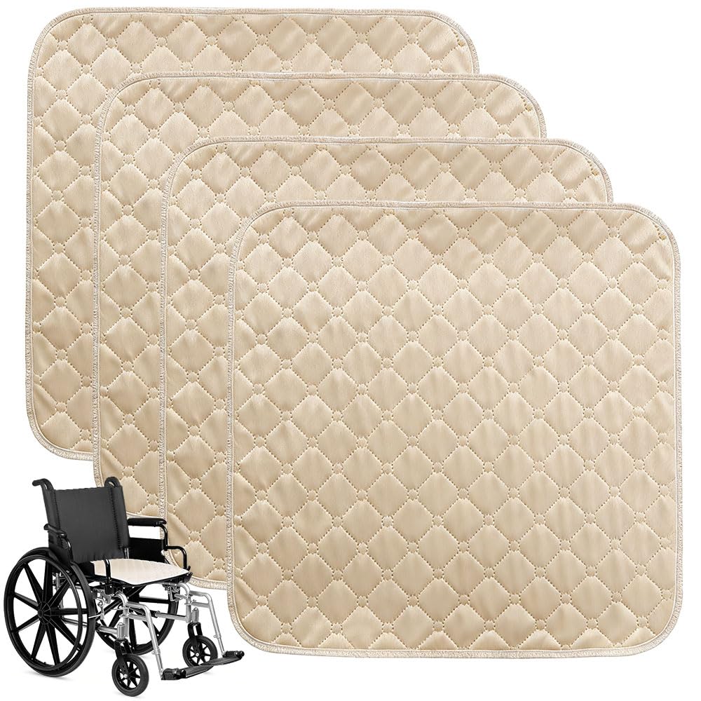 4 almohadillas para silla de incontinencia, reutilizables, impermeables, fundas de silla lavables, almohadilla de incontinencia antideslizante, protector de sofá impermeable para silla de