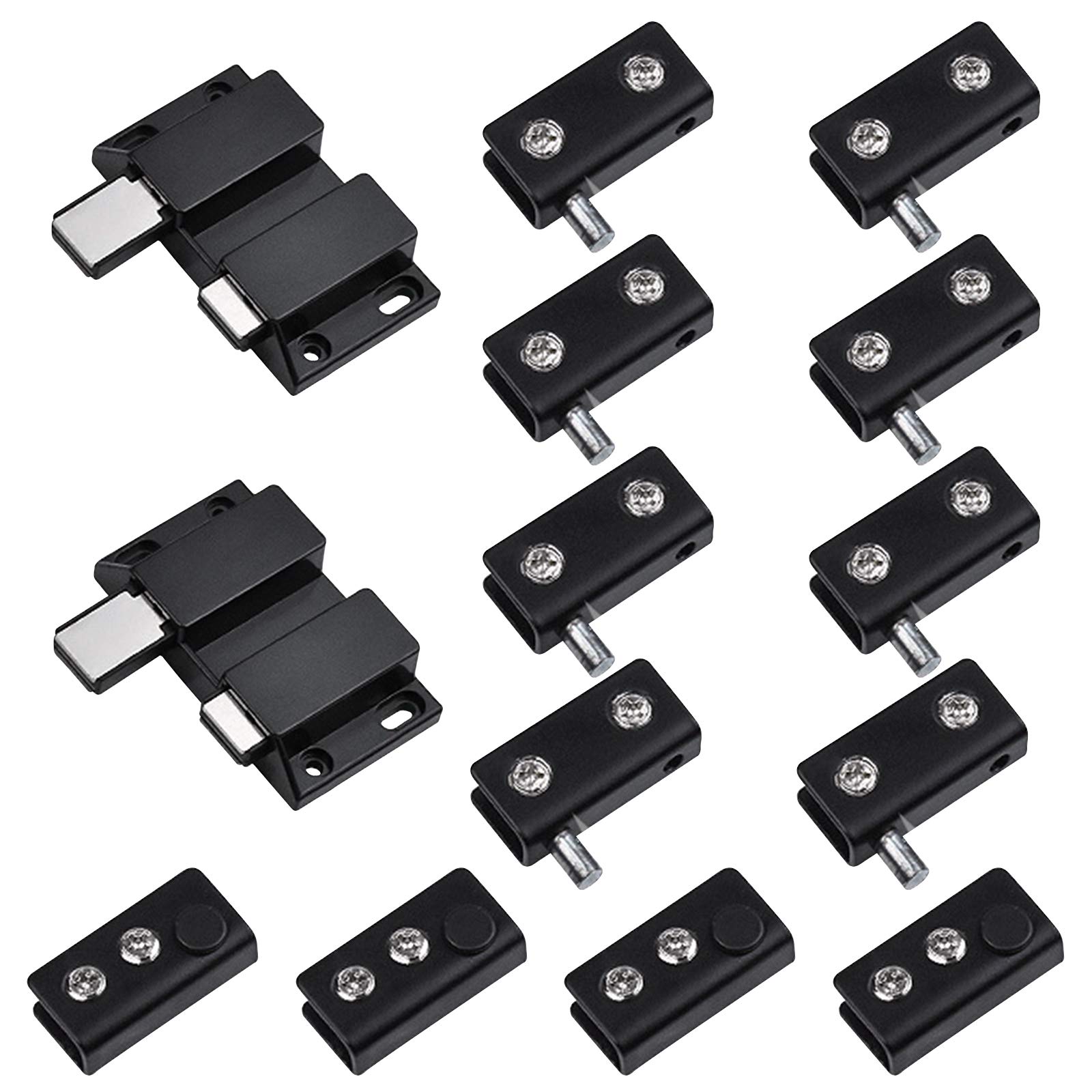 Buy UFURMATE Glass Hinge Set, 2 Set Adjustable Frameless Glass Door Pivot Hinges & Double