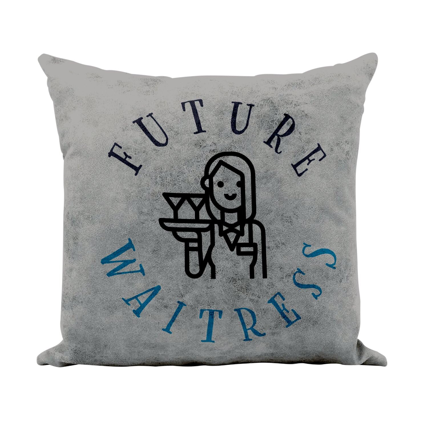 Coussin lombaire gris similicuir pour soulager le dos après le travail de serveuse