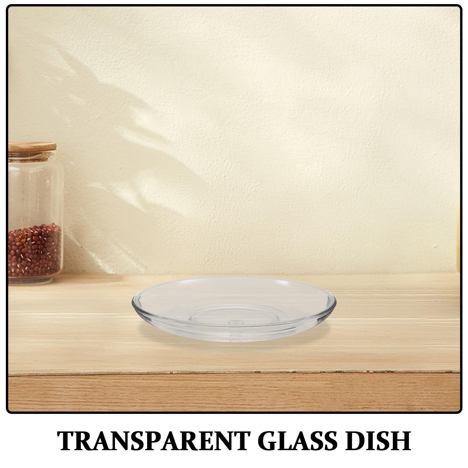 Kichvoe Ensemble de 6 Assiettes en Verre Transparent pour Dessert et Apéritifs, Design Élégant, Utilisation Polyvalente, Compatible Micro-ondes, pour Fêtes et Repas