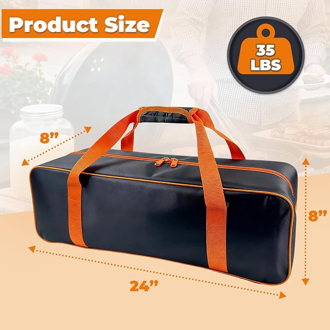 Bolsa organizadora para herramientas de parrilla 24x8x8 pulg miniatura 3