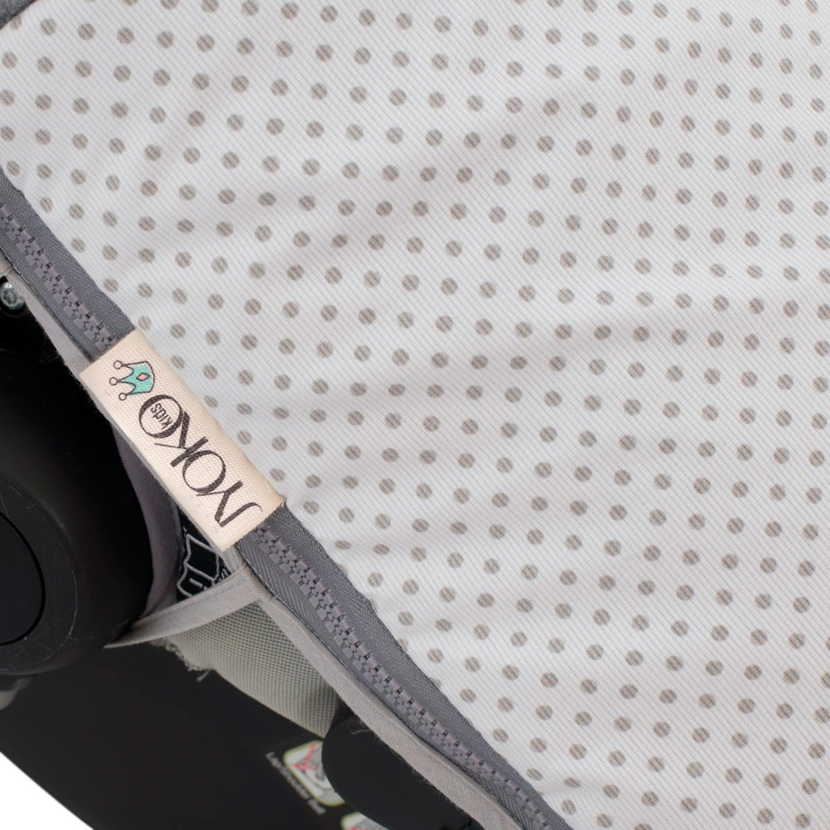 JYOKO KIDS Couverture et chancelière pour siège auto (POLAIRE, Grey Dots)