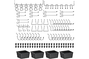 Ultimate Pegboard Organizer Set: 110-Piece Kit for 1/4" Pegboards