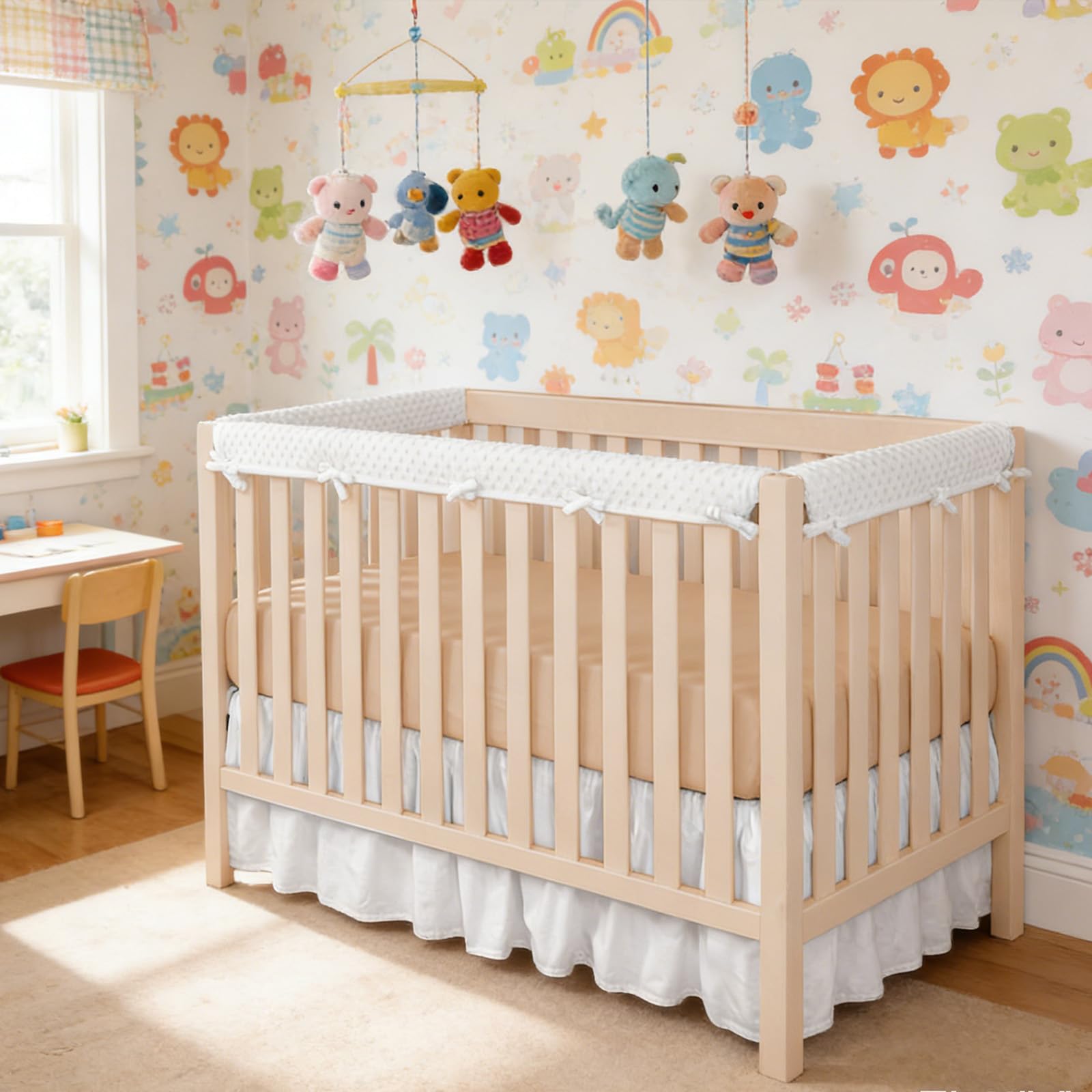 Set di 3 paraspigoli per lettini, protezione per il letto, paraspigoli, protezione universale per gli angoli, protezione dei bordi (bianco)