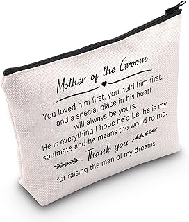 LEVLO Wedding Gift Mother of the Groom Gifts Mother of the Groom Wedding Party Makeup Bags, Mother of the Groom