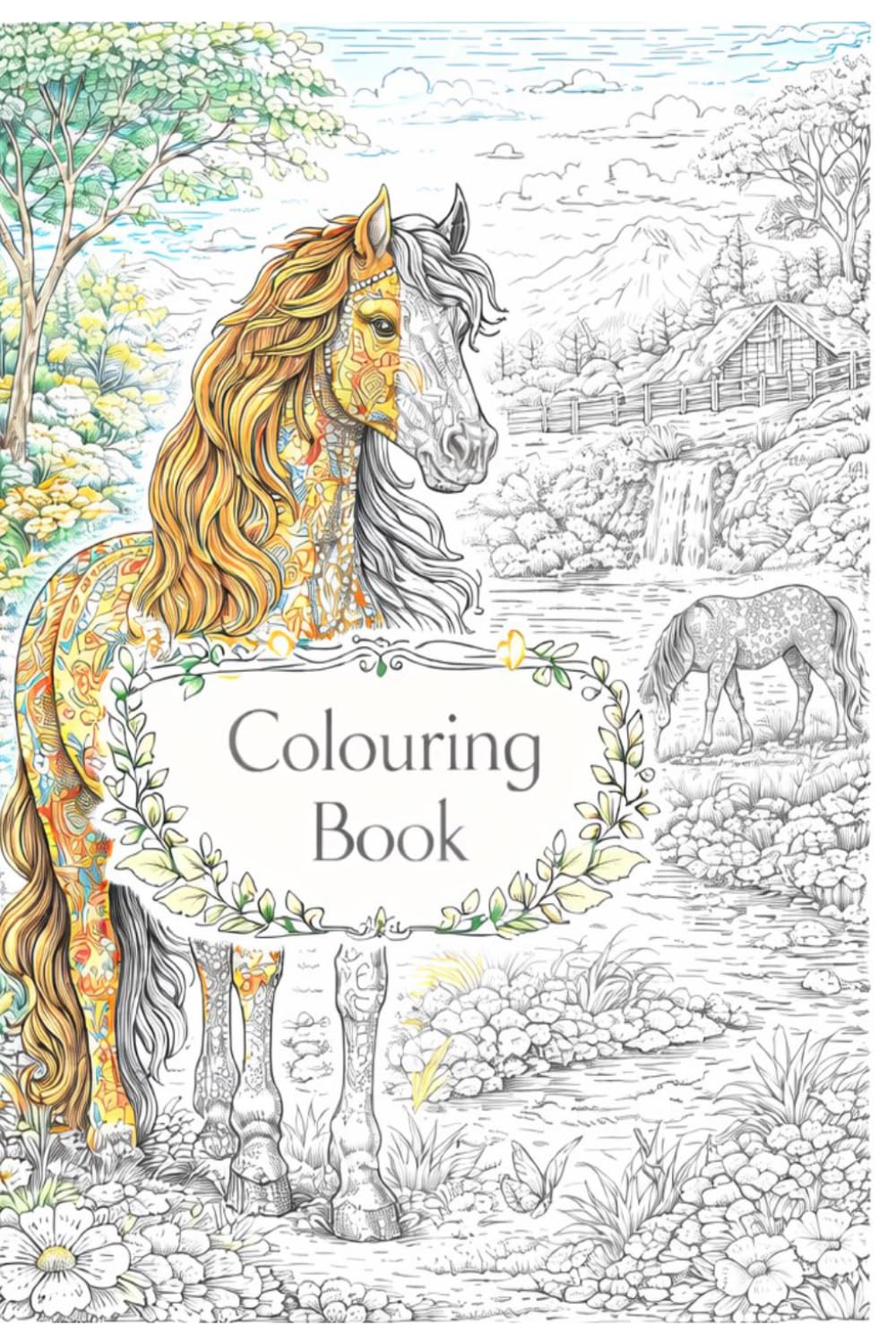 Animal colouring book: for adults and teens