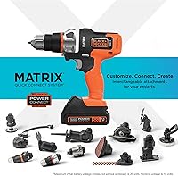 Vista 7 de BLACK+DECKER MATRIX - Kit de herramientas eléctricas de 20 V MAX, incluye taladro inalámbrico, 12 accesorios y estuche de almacenamiento