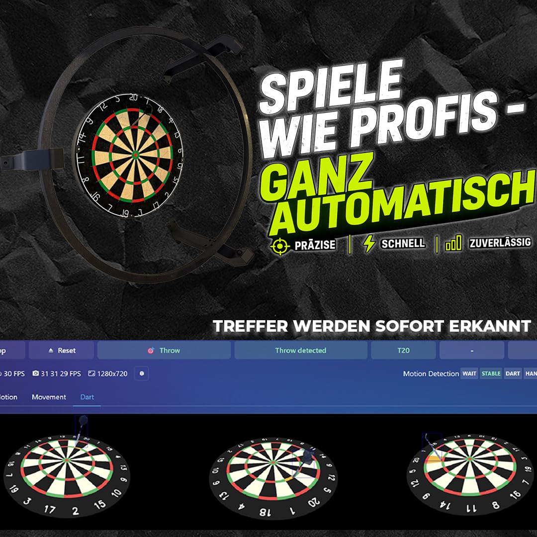 Generisch Automatisches Dart Zählsystem für Autodarts – Nie Wieder Punkte zählen | Einfache Montage | Optional mit Kamera & LED