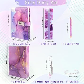 Gifts for Girls 7 8 9 10 11 12 13 14 Year Old, Secret Diary for Girls Kids