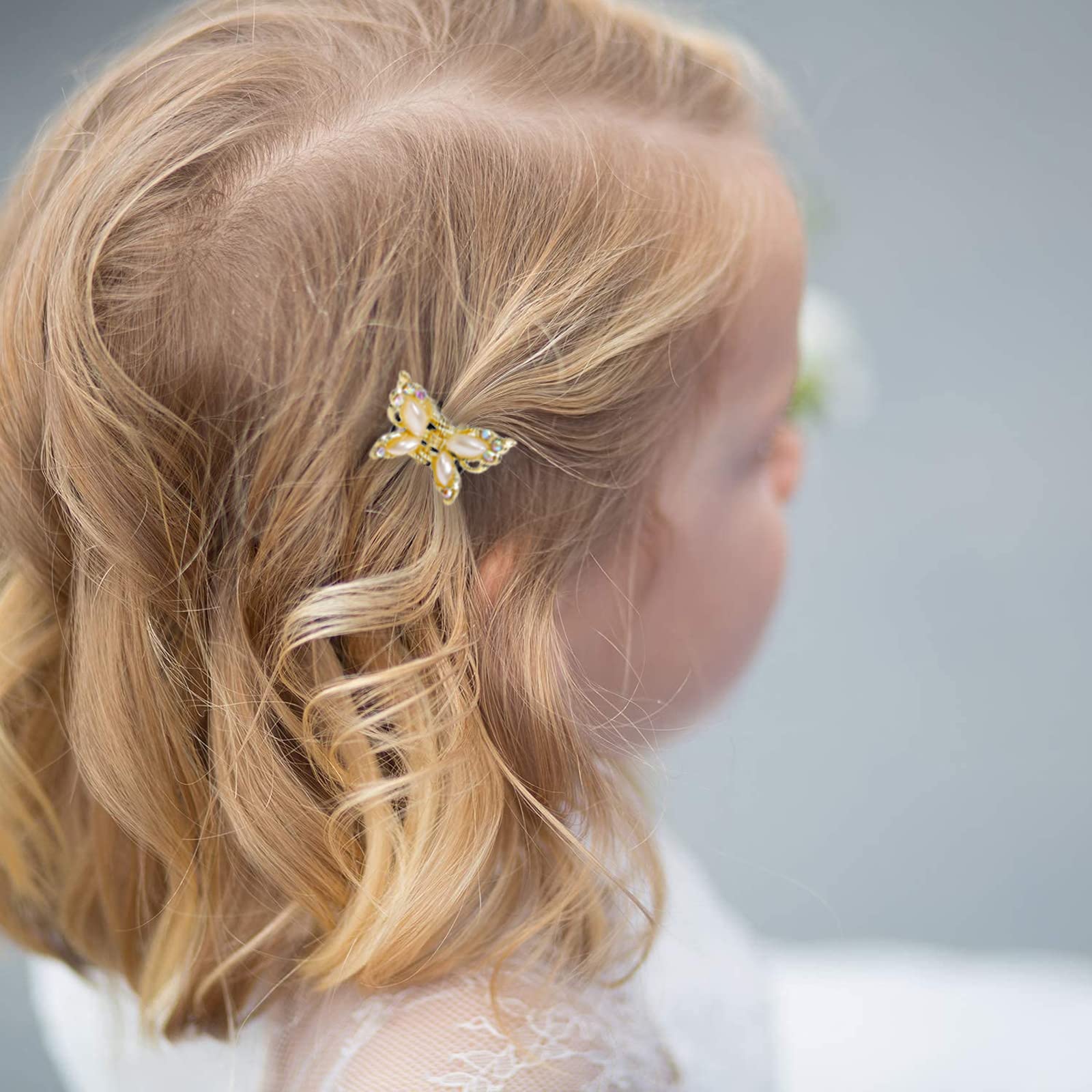 411】波模様のヘアクリップ2個セット