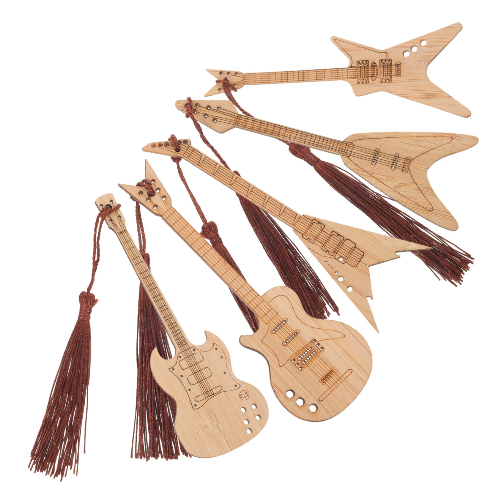 DOITOOL 5 Series Marcadores De Página De Guitarra Borlas Marcadores De Libros Estudiantes Y 5 Piezas X 5