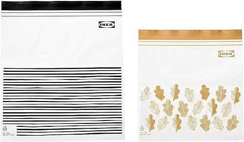 IKEA 50 resealable bags (ISTAD) - GREY - ziplock - food freezer sandwich bags - 25 x 1.2L + 25 x 2.5L …