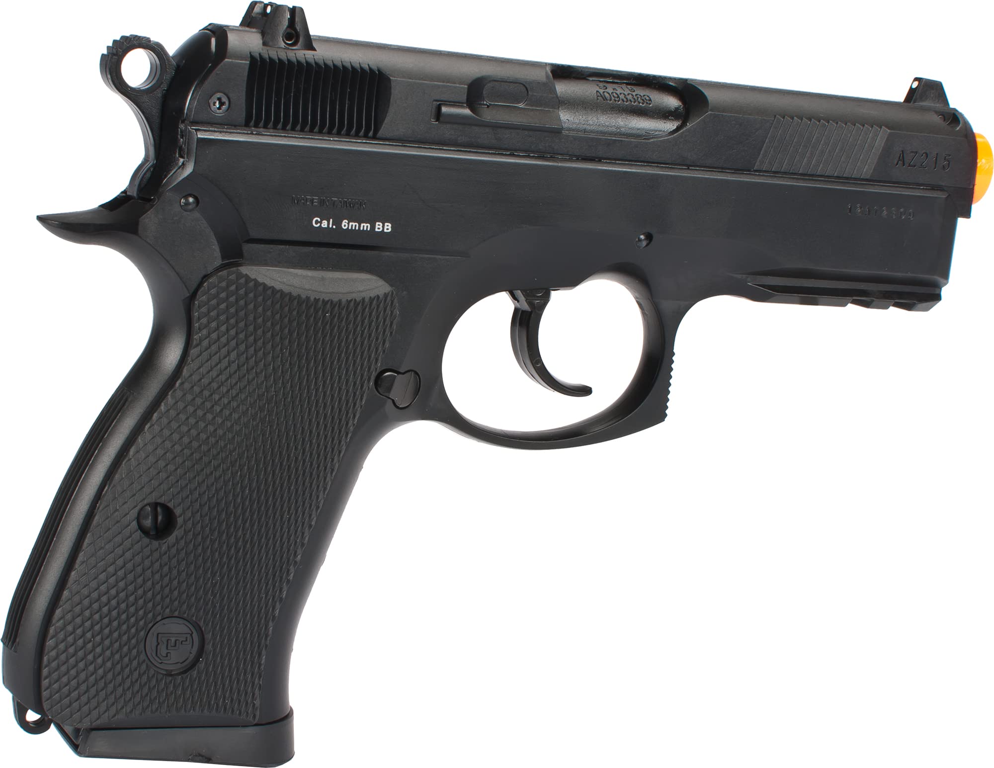 Evike Airsoft - ASG Ceska Zbrojovka CZ75D Compact High Grade Full Size Spring Powered Airsoft Pistol (Color: Black)