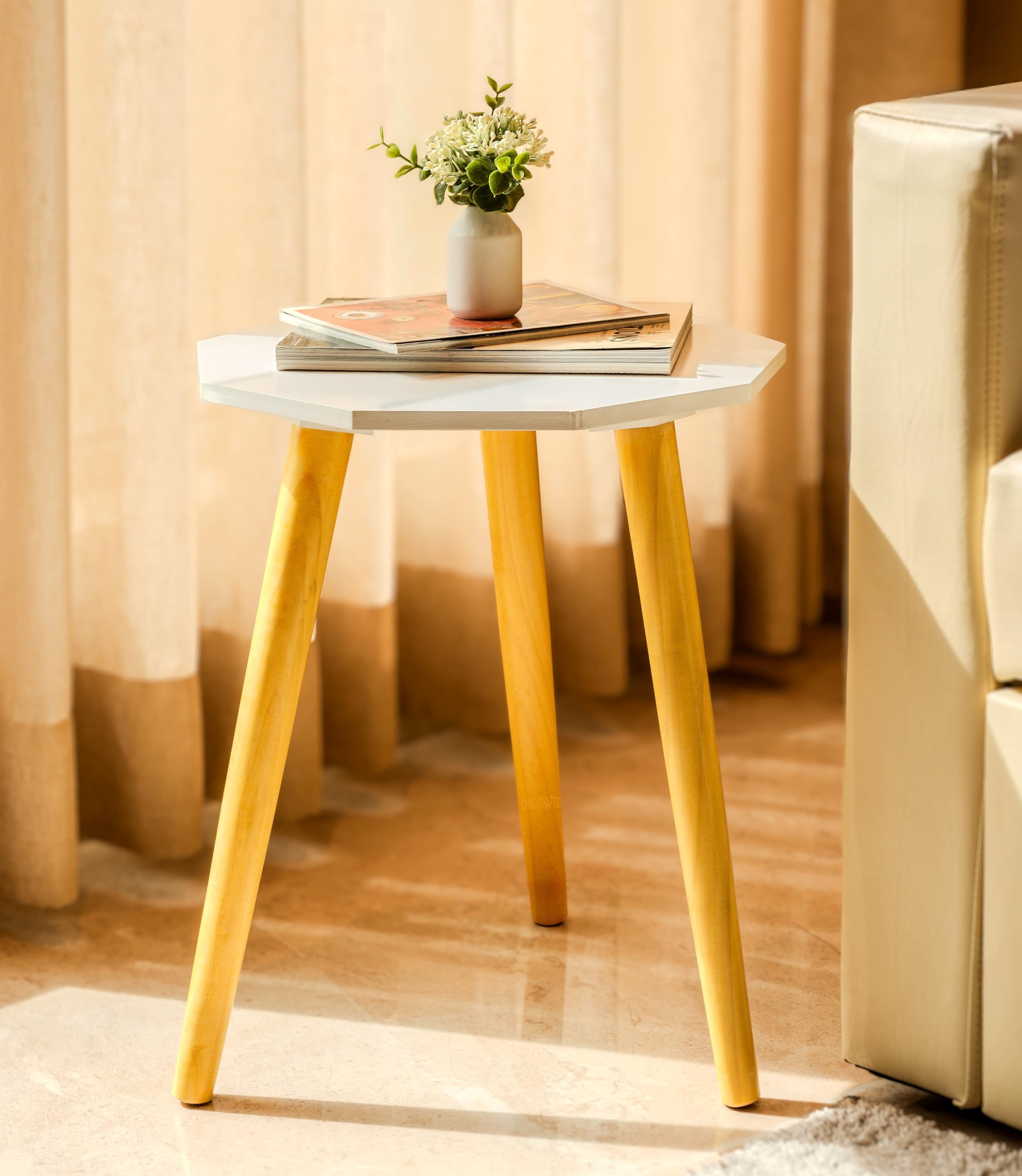 UHUD CRAFTS Home Decor Multipurpose Wooden Coffee Table/Centre Table/Side Table/End Table/Tea Table for Living Room,Bedroom, Balcony & Office - White