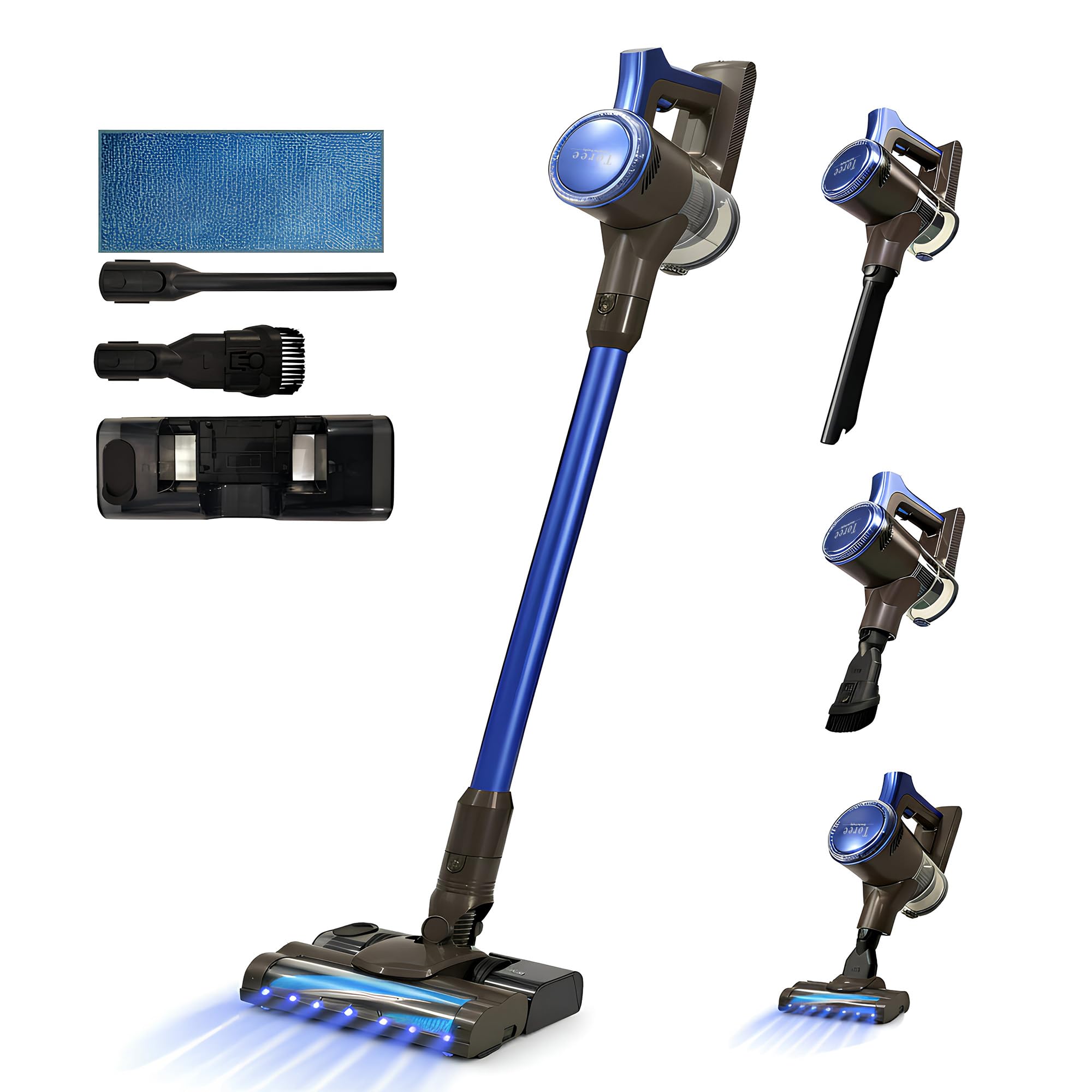 Toree 4 in 1 Handheld Corded Vacuum Cleaner, 500 Watt Motor, 16kpa Double Suction, Auto Rolling Floor Brush, Tangle Resistant, 8 Meter Cord, 1 Year Free Replacement Warranty : 81306 56959-image-19