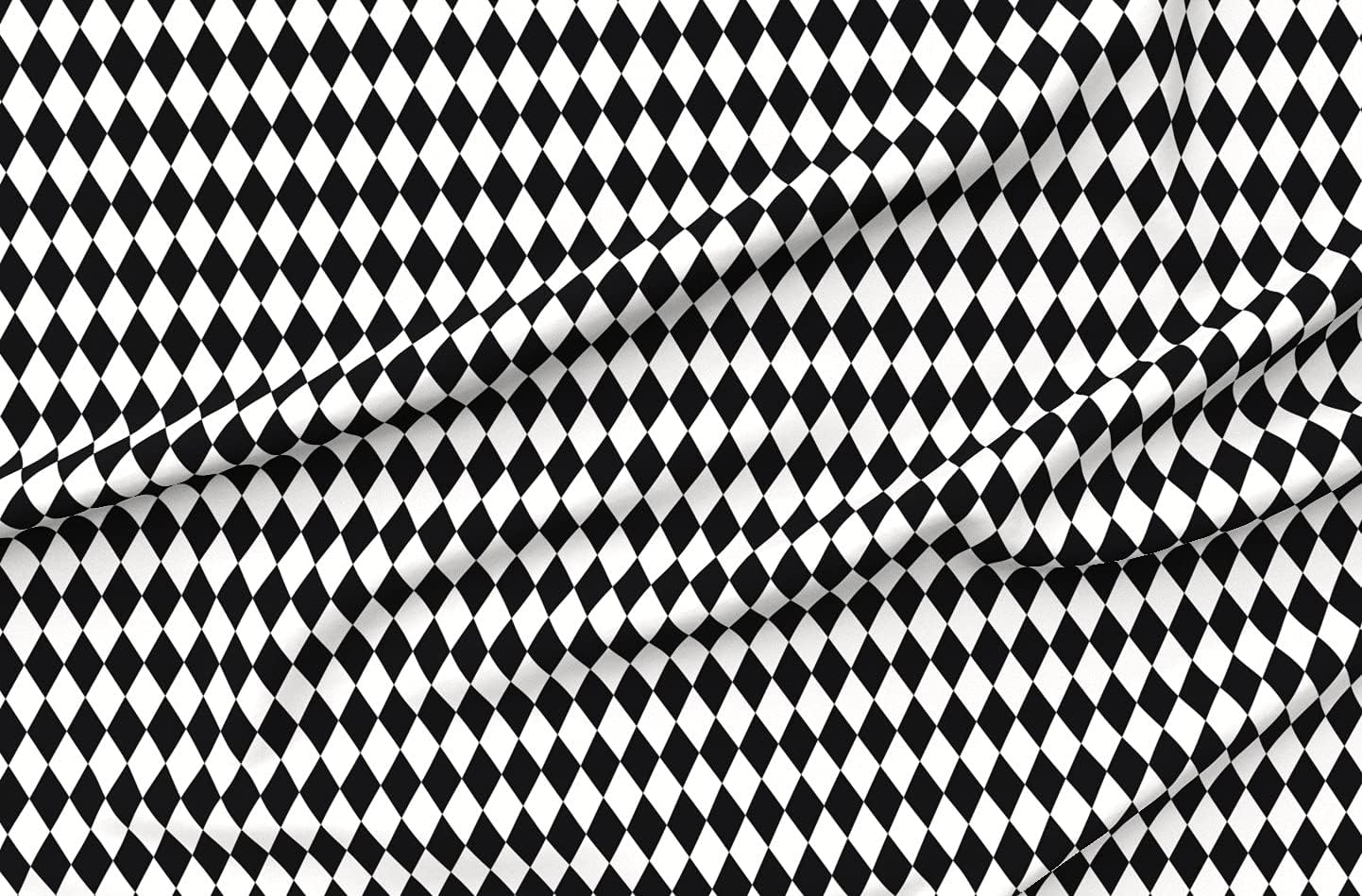 Spoonflower Fabric - Diamonds Monochrome Black White Geometric Modern Nursery Geo Printed on Petal Signature Cotton Fabric Fat Quarter - Sewing Quilting Apparel Crafts Decor