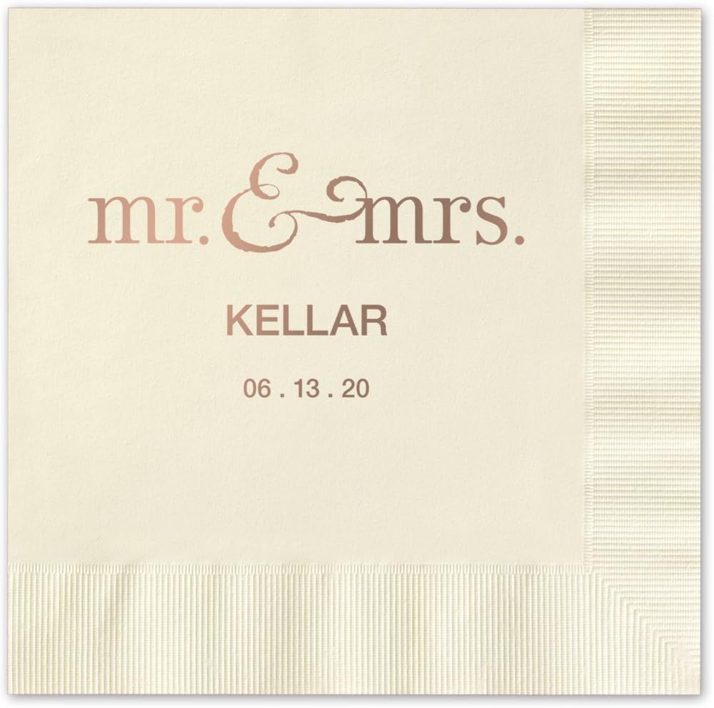 Bayou Eats | Nana's Soulfood - BayouLife Mr and Mrs Personalized Luncheon Dinner Napkins – キャノピーStreet – 10