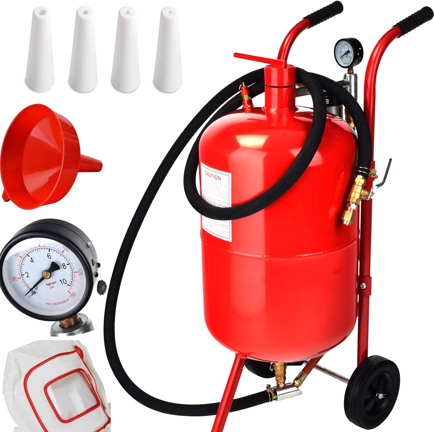 pressioni della sabbiatrice