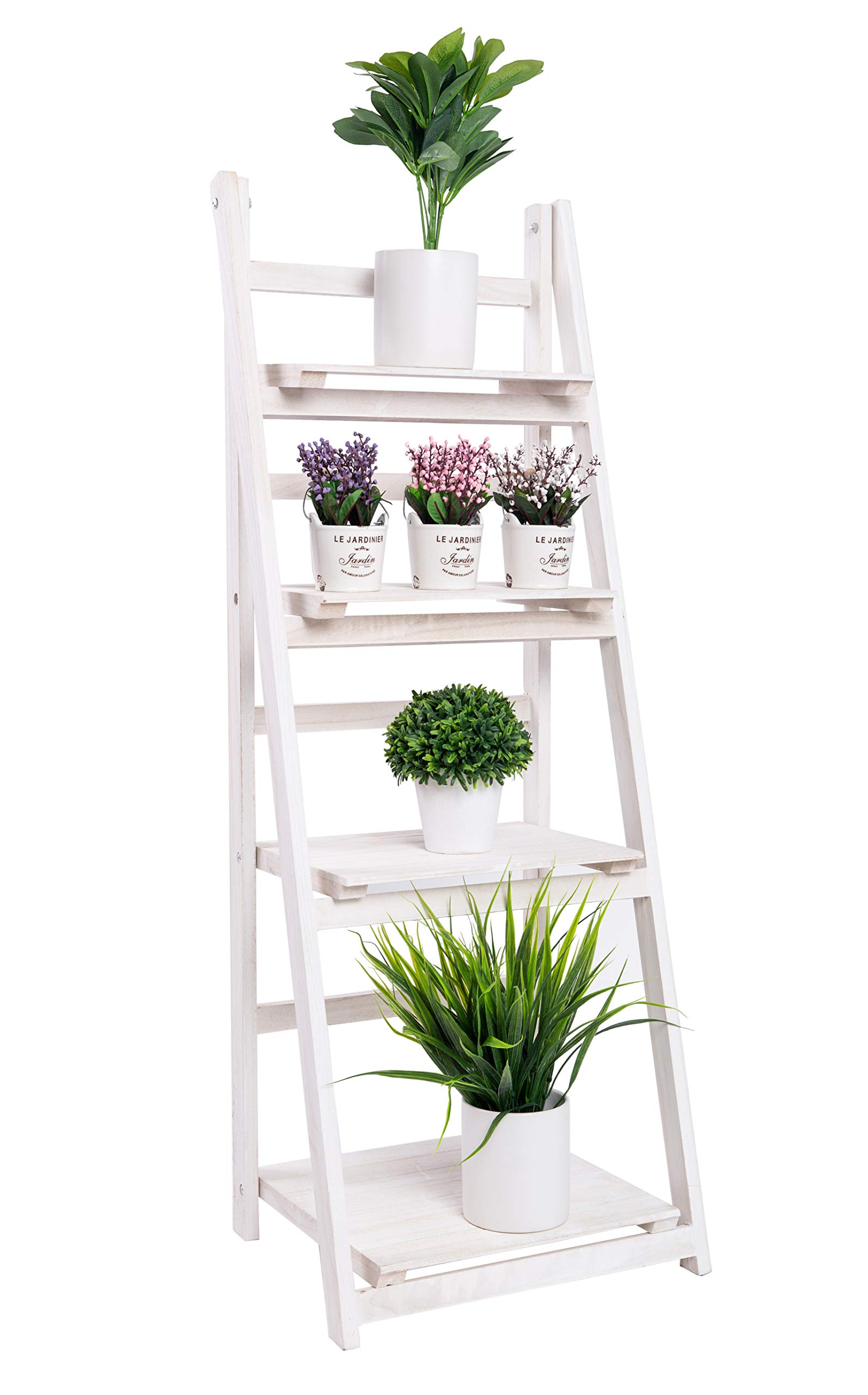 Kodycity Plant Stand Indoor Flower Pot Pots Ladder Shelf Wood Foldable Tiered Corner Plants Stands Shelves Outdoor Clearance Planters Holder Rack for Patio Garden Home Living Room Decor