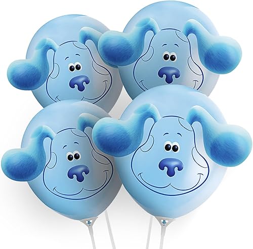 Make Your Own Blue's Clues - Kit de actividades de globos de aluminio (paquete de 4) – 12 pulgadas | Decoraciones de fiesta de bricolaje, perfecto
