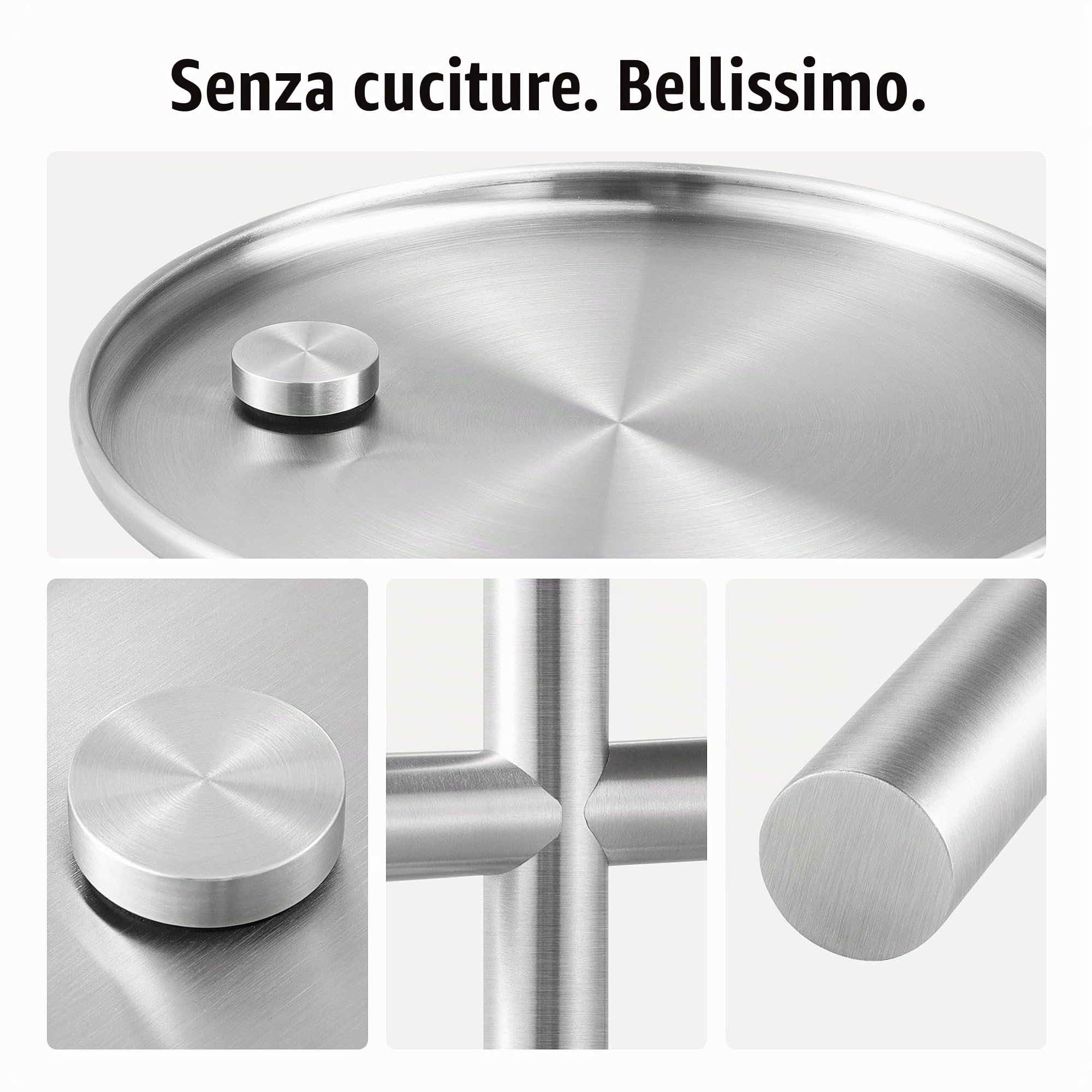 KES Porta Carta Igienica da Terra con Mensola, Portarotolo Carta Igienica Bagno con Portarotoli di Scorta, Acciaio Inox Satinato 18/8, Base in Marmo, Accessori Bagno BPH229-2