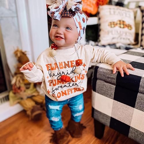 Miniatura 9 de Muasaaluxi Sudadera de manga larga con cuello redondo y calabaza para bebés, niñas y niños, ropa de Halloween, suéter de gran tamaño para otoño,