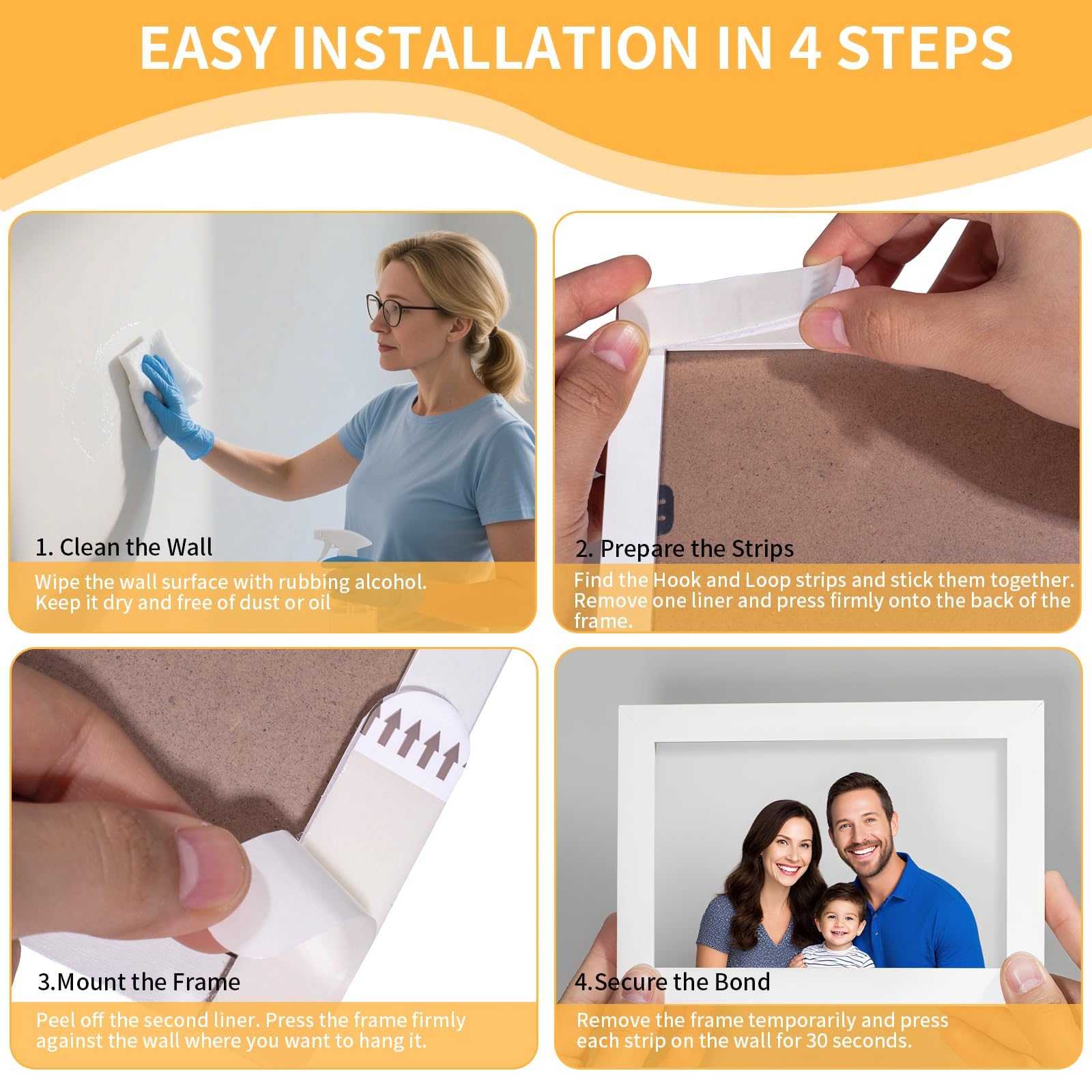 Damage-Free Picture Hanging Strips - No Nails! -4