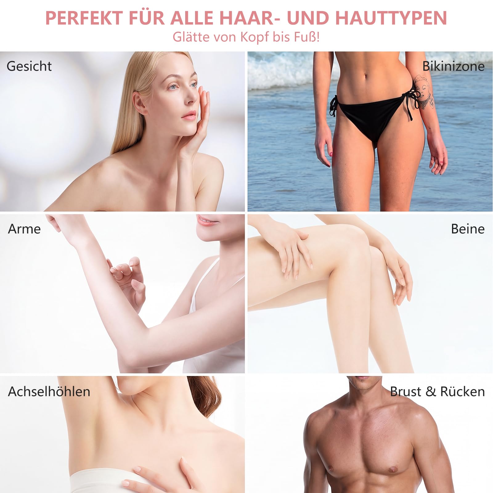 Waxing Set Professionelles Digital Wachswärmer Wax Warmer Maschine, Heißwachsgerät für Gesicht, Intimbereich, Körper, Wachs Haarentfernung, Wachswärmer Set für Zuhause & Heim Salon für Frauen