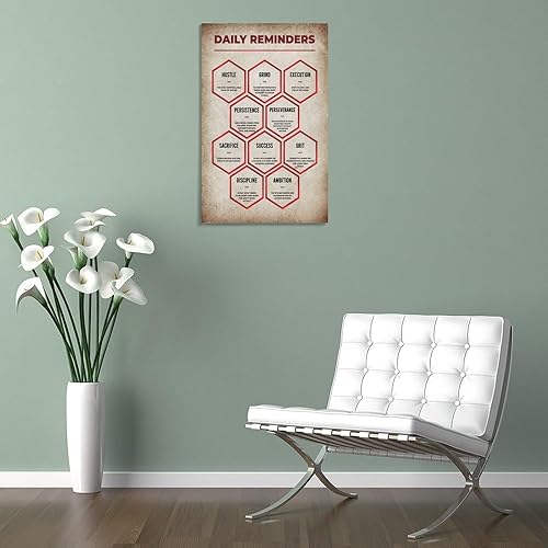 Miniatura 5 de Recordatorios Diarios De Pulgadas Para Carteles Motivacionales, Citas Deportivas, Decoración De Ofi Poster Decorative Painting Canvas Wall Posters