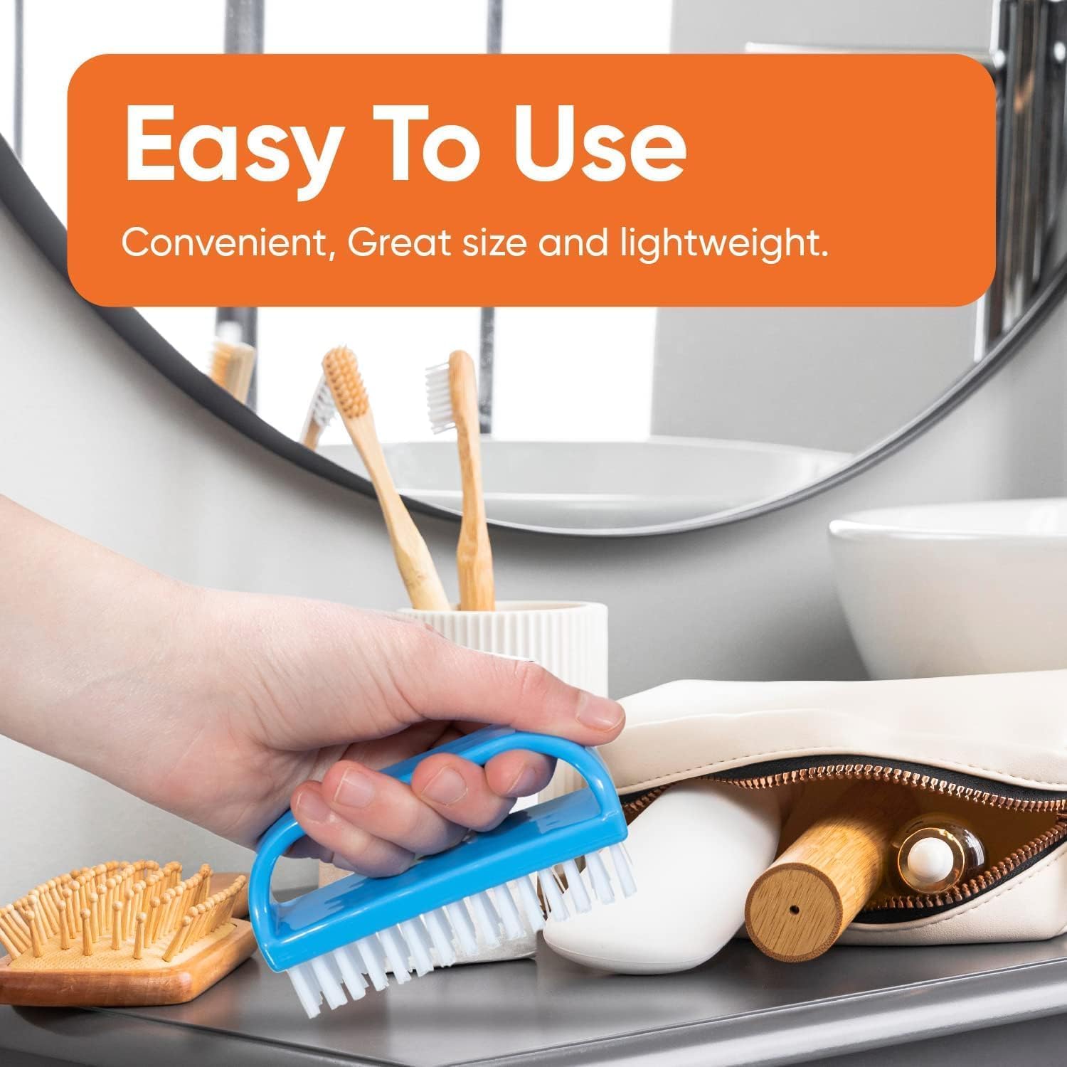 Superio Nail Cleaning Brush with Stiff Bristles