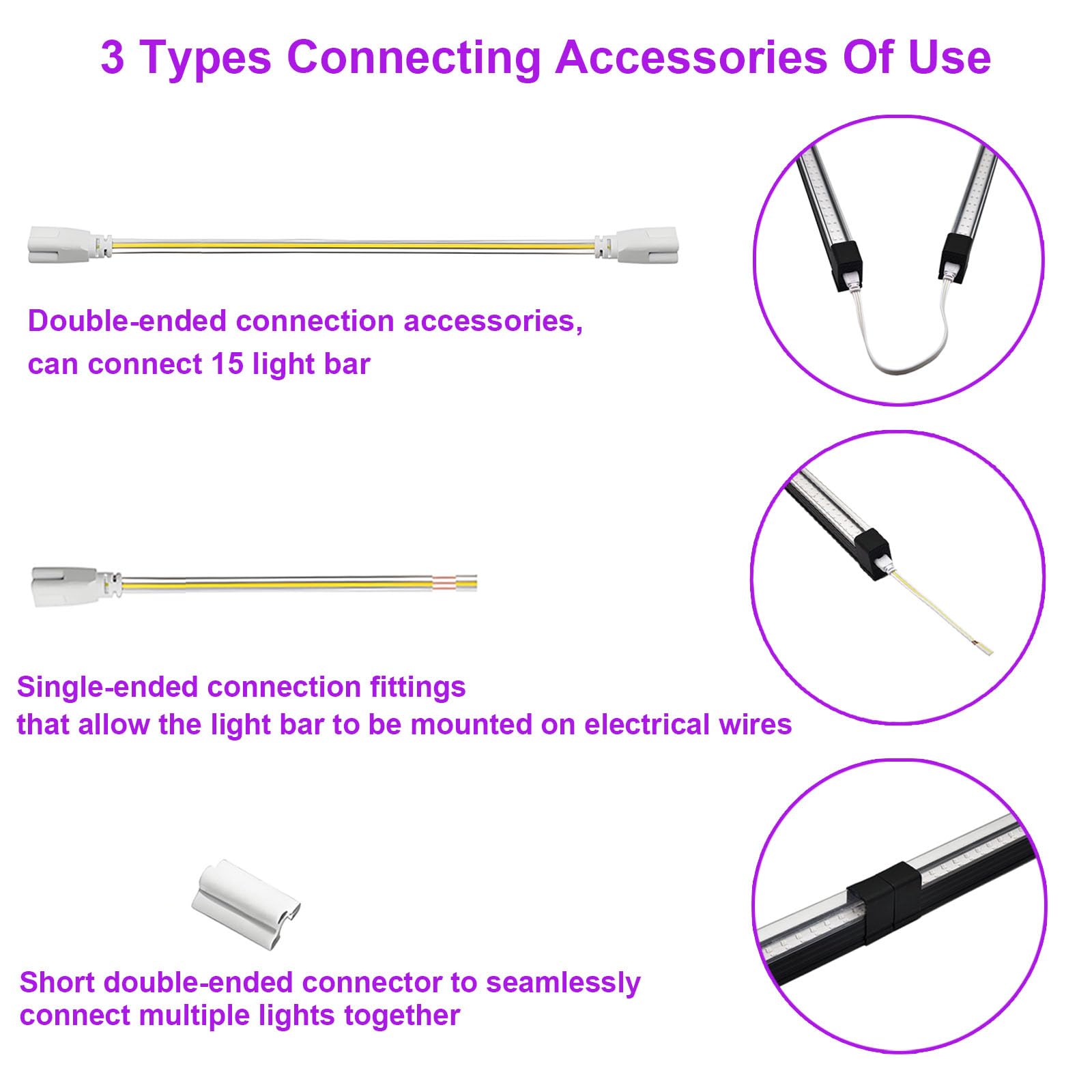 2 Pièces 15W LED Lumiere Noire, Barre de Lumières UV, barres de lumière noire portable, neon lumiere noire 395-405 nm pour Halloween, Noël Soirée, Body Painting Peinture, Disco