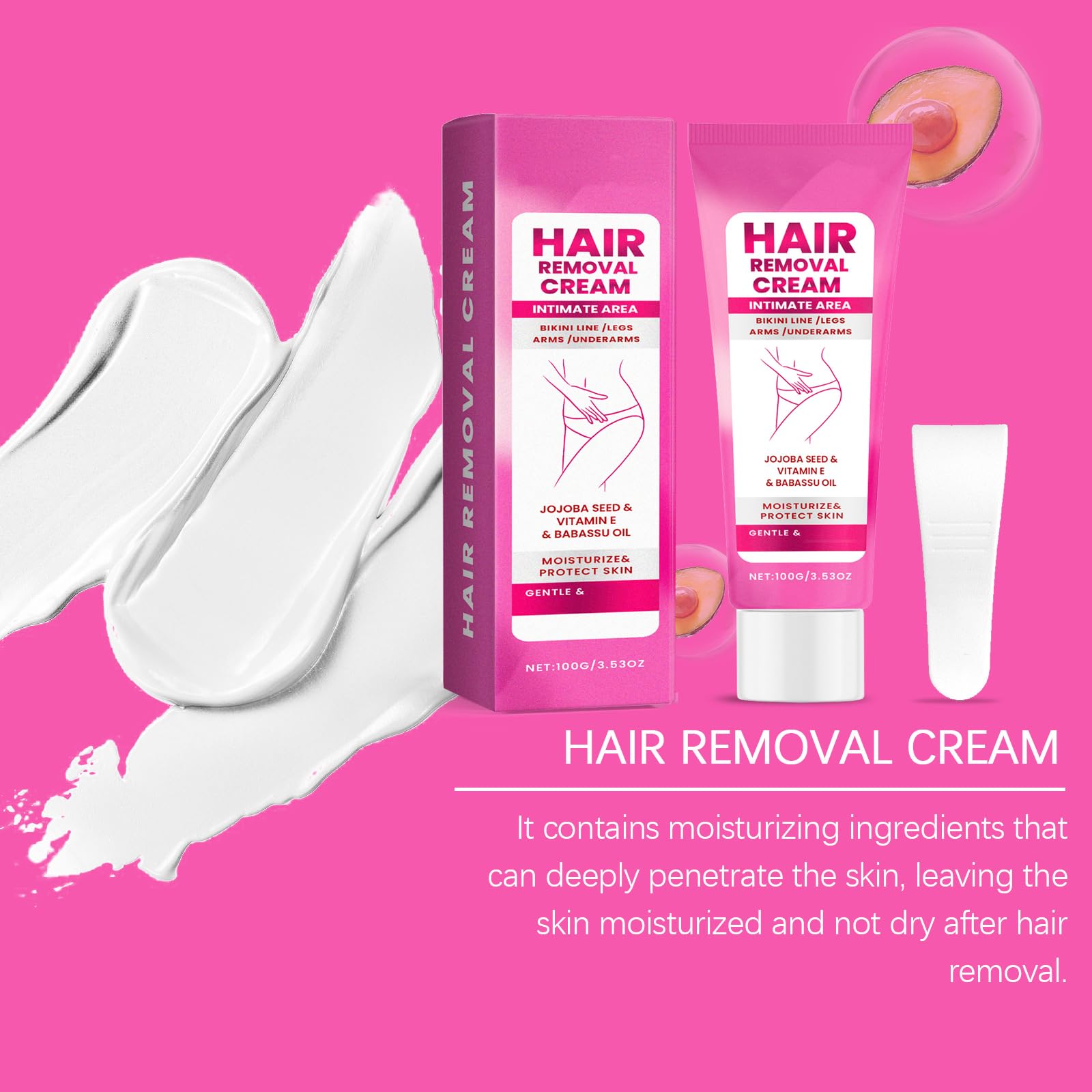 Crema depilatoria intima per donne e uomini, rimozione dei capelli e cura della pelle, crema depilatoria senza dolore e impeccabile, per viso, braccia, gambe, zona bikini e zone intime (10 pezzi)