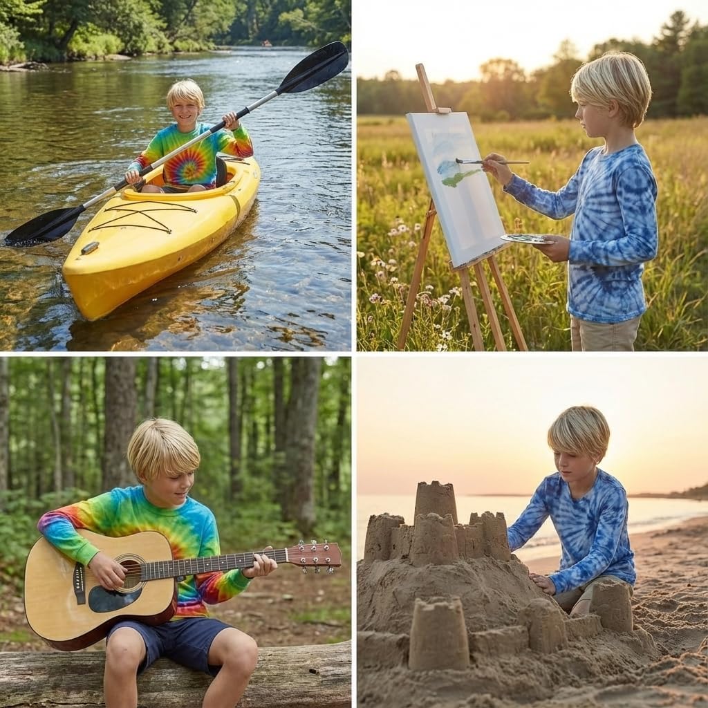 INGEAR Boys’ UPF 50+ Rash Guard Swim Shirt – Quick-Dry Lightweight Sun Protection for Swimming, Surfing & Beach, XS–XL - Image 5