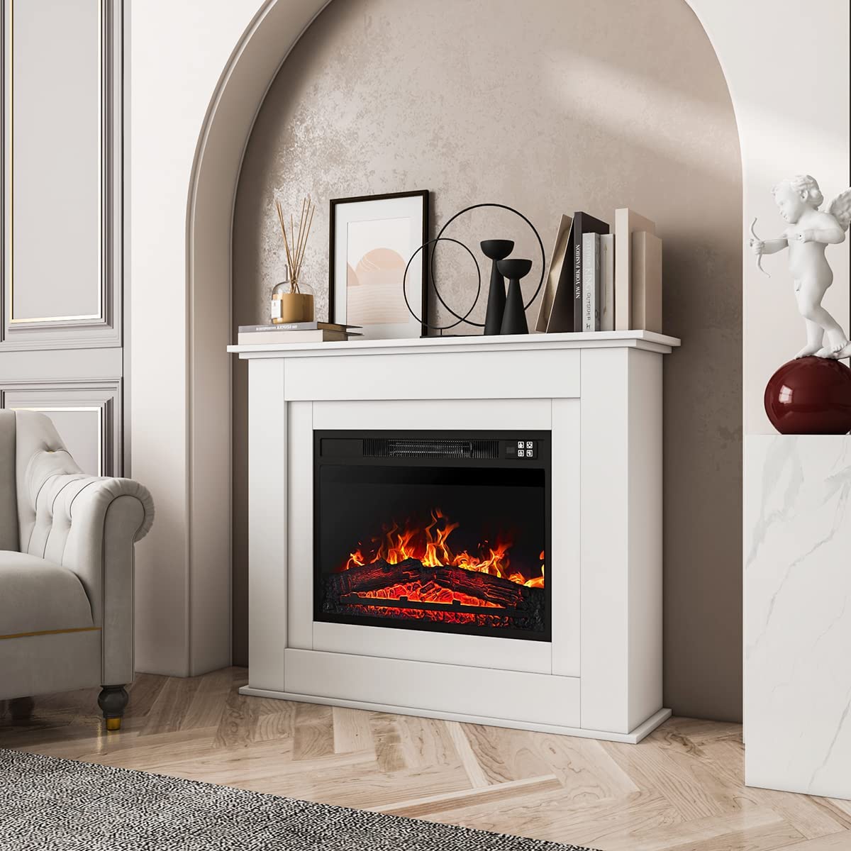 Buy SNAILHOME Electric Fireplace,Freestanding Electric Fire And