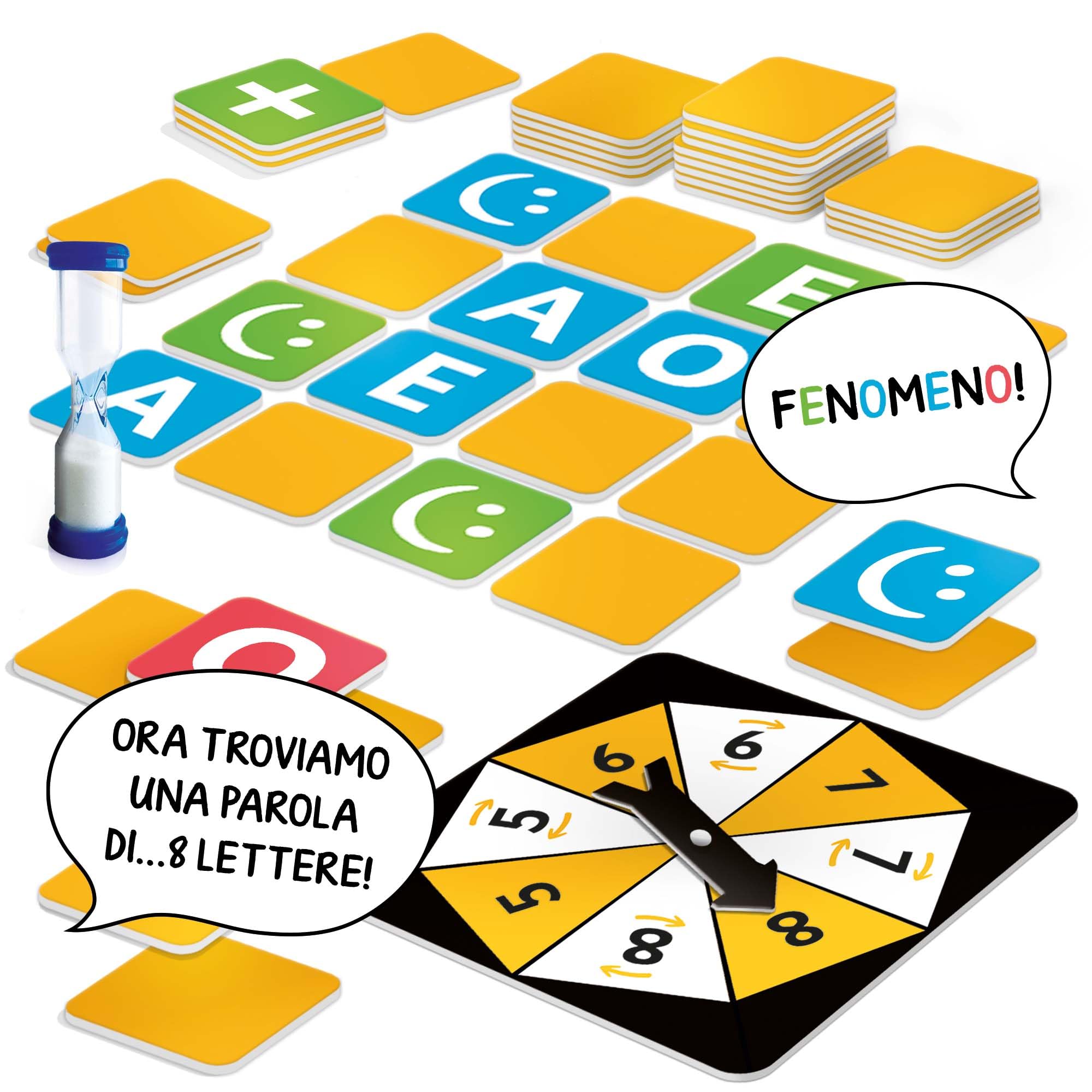 LUDIC - Parola Da 8 NEW -Il Forma-Parole Veloce e Divertente, Un Originale Gioco di Parole Che Mette Alla Prova Abilità Lessicali, Gioco di Società Per Tutta la Famiglia, Idea Regalo Adulti e Ragazzi