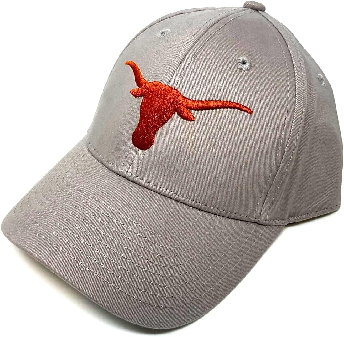 Texas University Hat Classic MVP Embroidered Logo Adjustable Cap (Gray), One Size