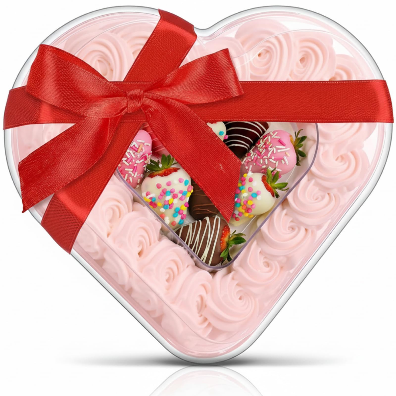 Amazon.com: Ferrochef 2 Pcs Valentine's Day Heart Shaped Plastic
