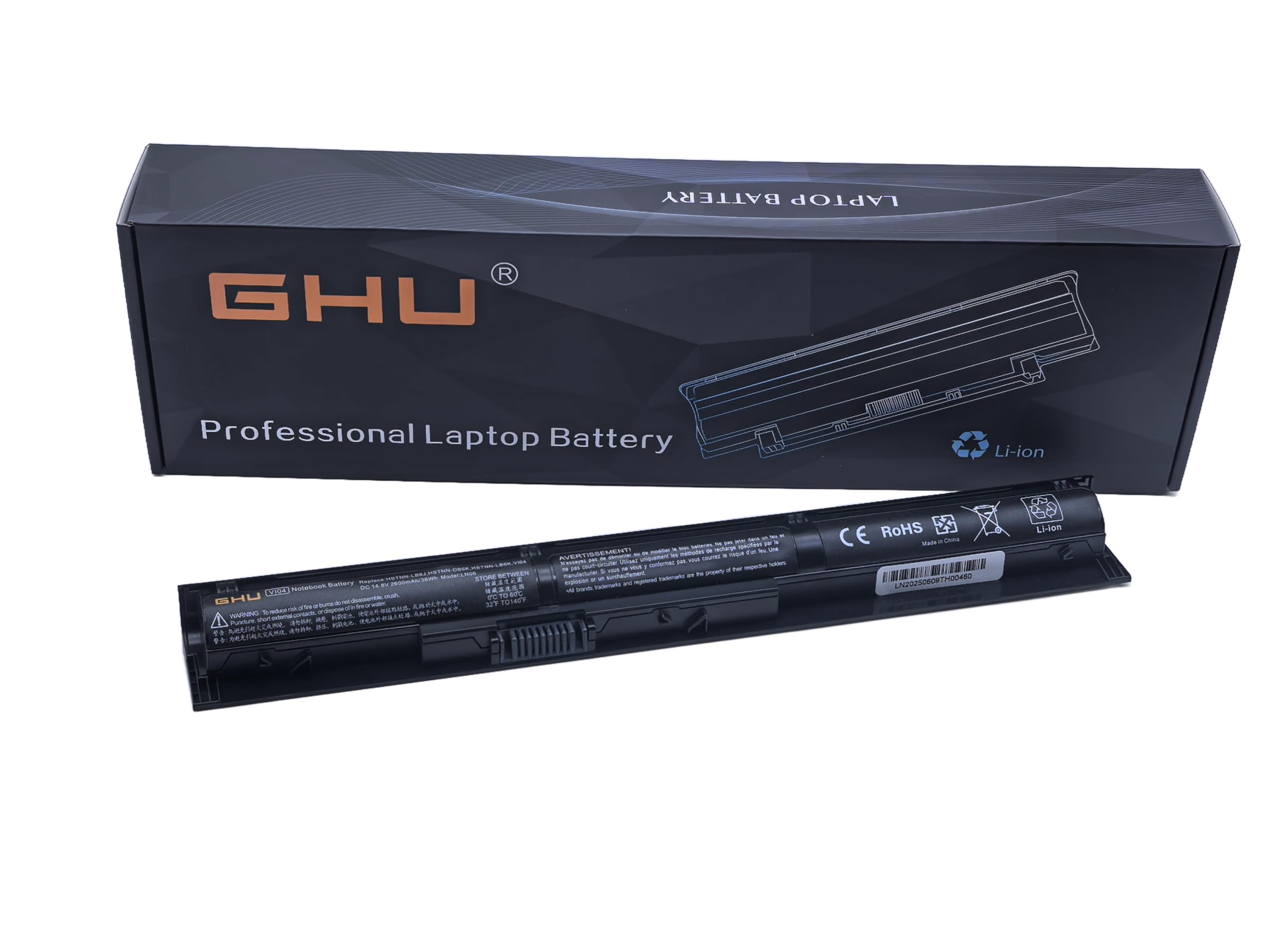 GHU New Battery 38wh VI04 V104 Notebook Compatible with hp Spare 756743-001 Laptop Battery 756744-001 756748-851 vio4 Compatible with 450 g2