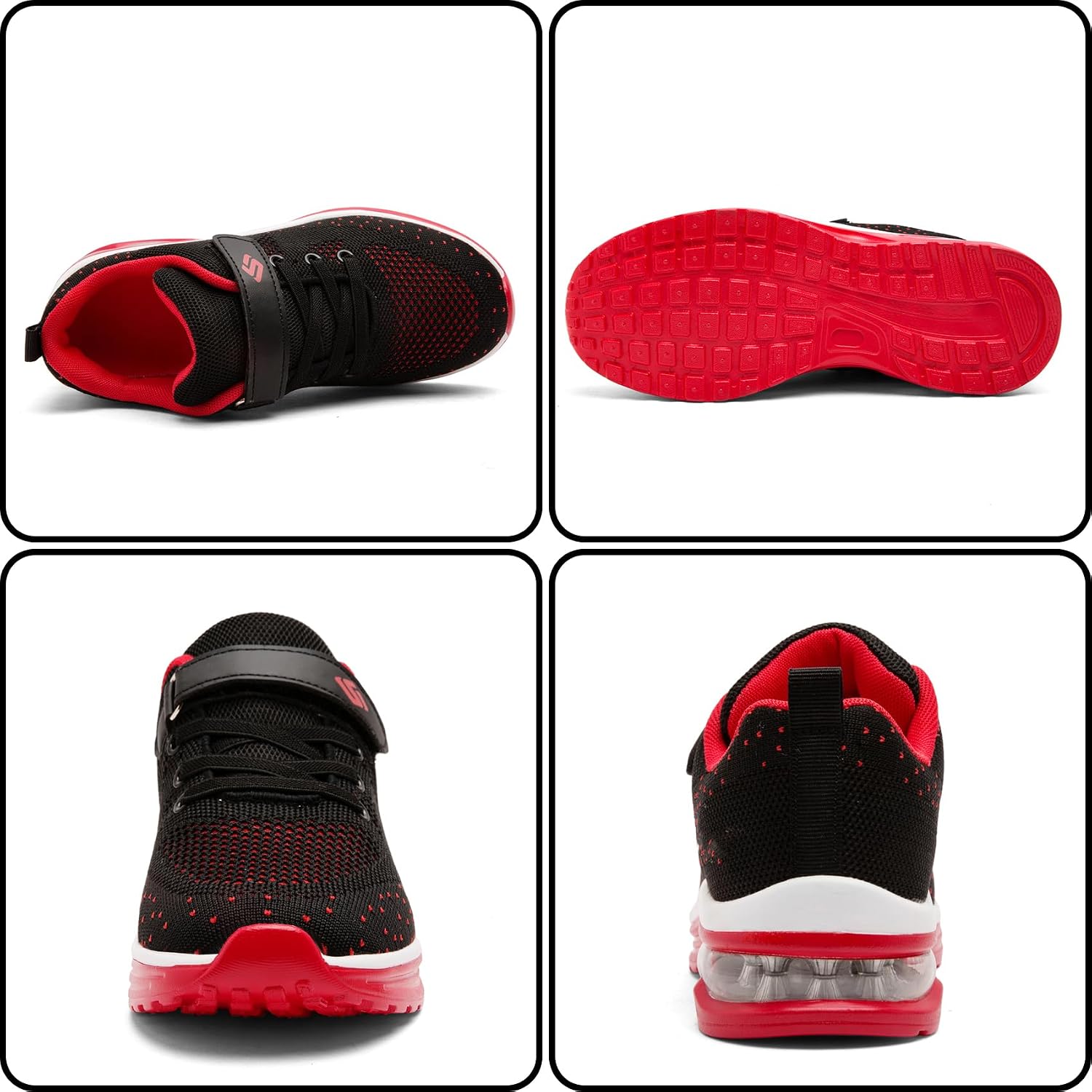 Kids Sneakers Boys Girls Cushion Athletic Running Shoes Lightweight Breathable Walking Sports Tennis Shoes